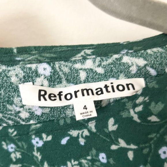 Reformation Zelda Long Tie Sleeve Midi Dress in Rosemarie Floral - Picture 7 of 10